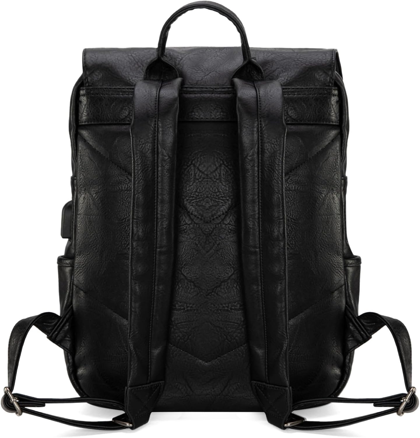 Montana West × Wrangler Backpack for Women Men Unisex Stylish Business Work Backpack Purse Black Vegan Leather Backpack - Image 3