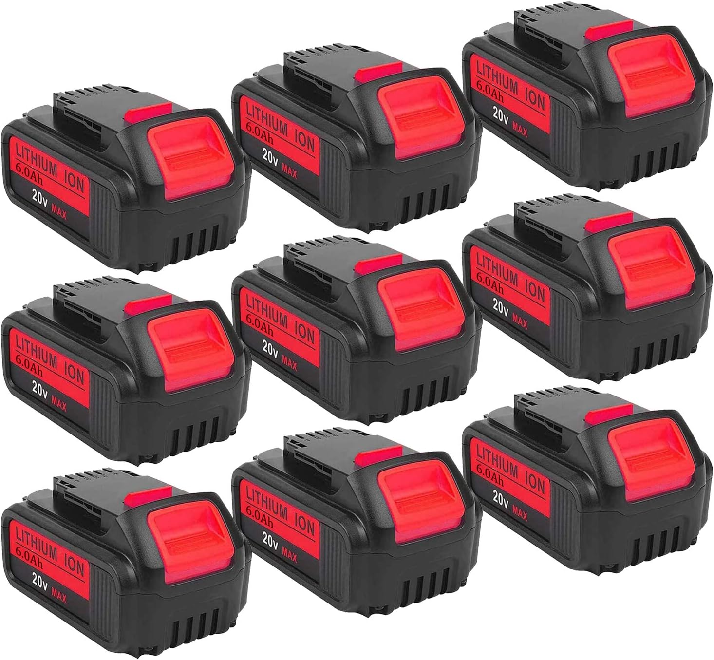 Cheap 9Pack DCB200 6.0Ah Replace for Dewalt 20V Battery and Compatible with Dewalt 20V Max XR Tools