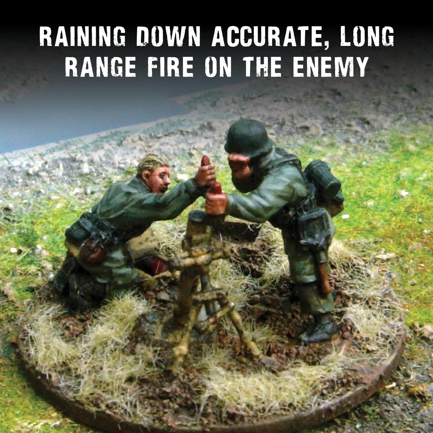 Wargames Delivered - Warlord Games Bolt Action Miniatures - German Heer Support Group Troop Set, World War 2 Miniatures, Action Figures 28mm Scale Army Men for Miniature War Game