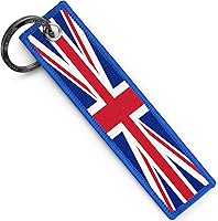 Vista 1 de KEYTAILS Llaveros, Union Jack de alta calidad, etiqueta de la bandera británica para automóvil, motocicleta, UTV