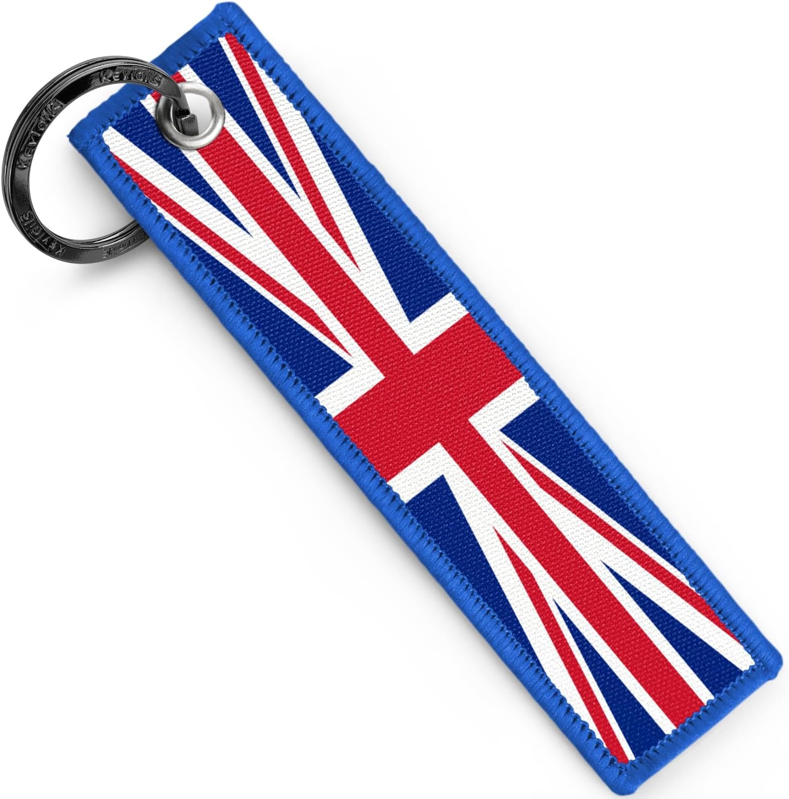 KEYTAILS Keychains, Premium Quality Union Jack, British Flag Key Tag for Auto, Motorcycle, UTV