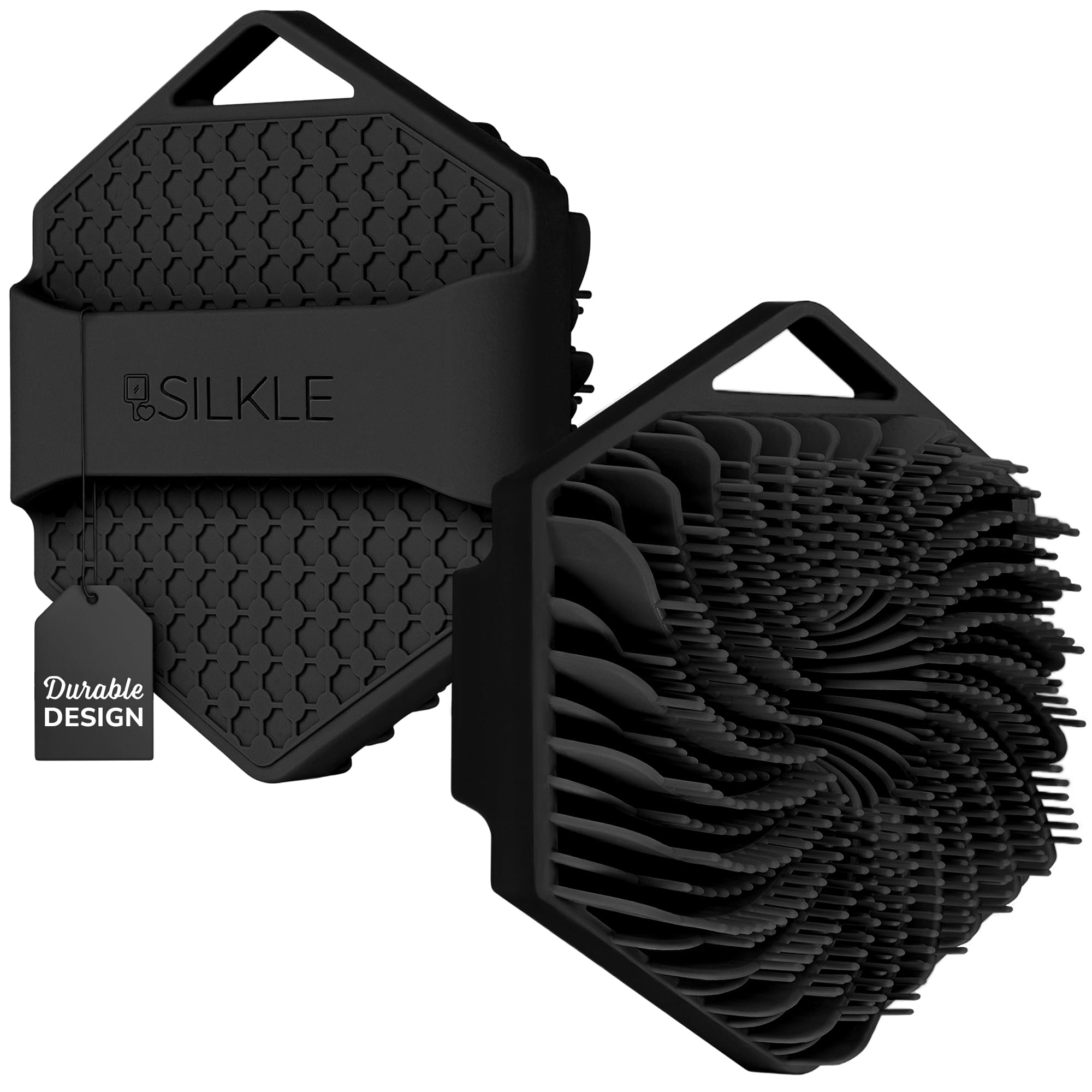 SILKLE Limpiador corporal de silicona, cepillo de baño exfoliante y limpiador de piel, esponja de ducha para exfoliación corporal suave y lavado, herramienta de cuidado de silicona para un renovado y