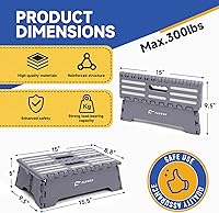 Vista 4 de Fanwer 5 inch Portable Folding Step Stool - Safe & Stable, Foldable Stepping Stool for Car, Bathroom, Bedroom, Step Stools for Elderly & Adults