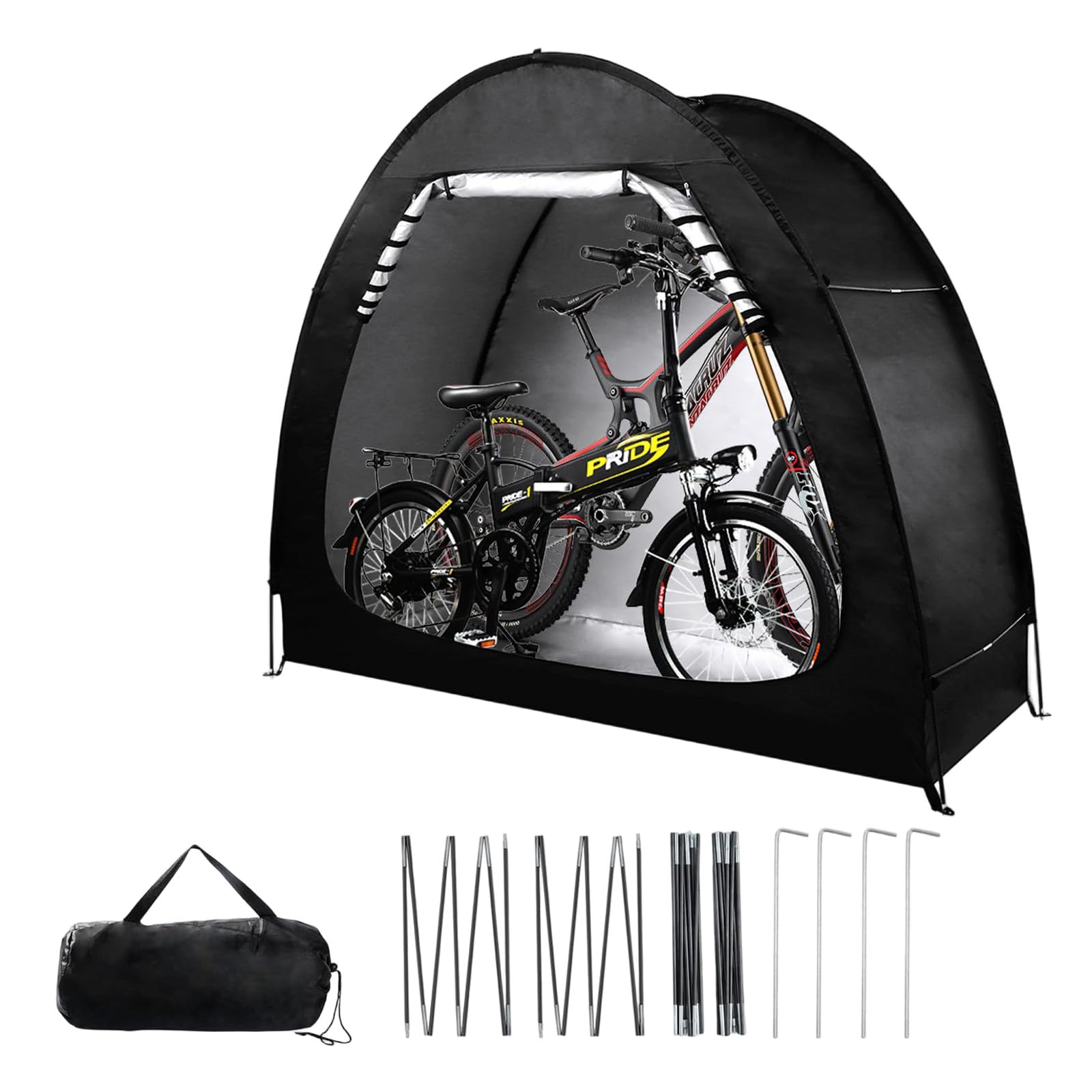 Tienda de campaña de almacenamiento para bicicleta contra el óxido y la falta de espacio