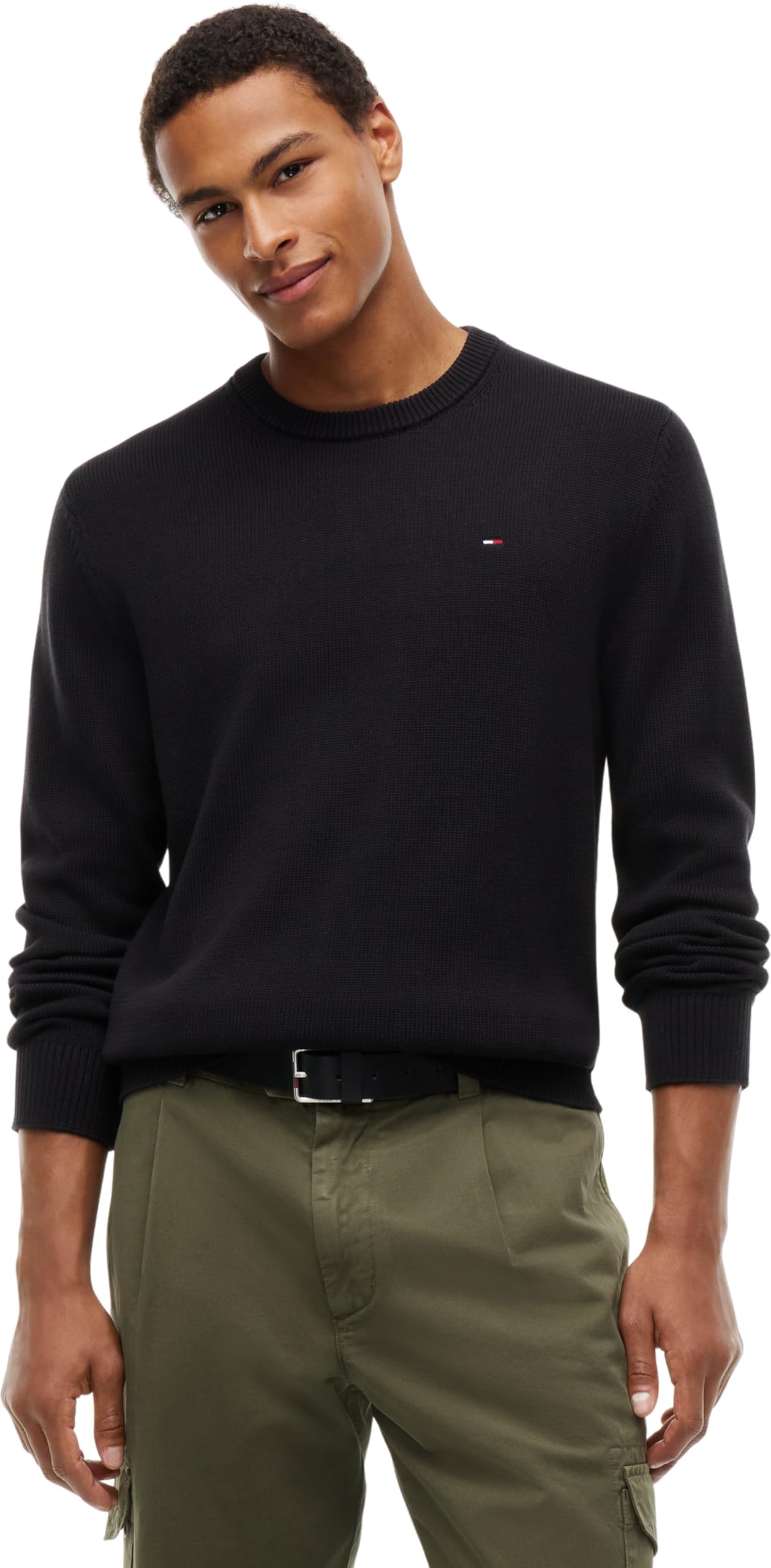 Tommy Jeans Mens TJM Slim Ext Dm0dm21787 Pullover Sweater, Black (Black), XL UK
