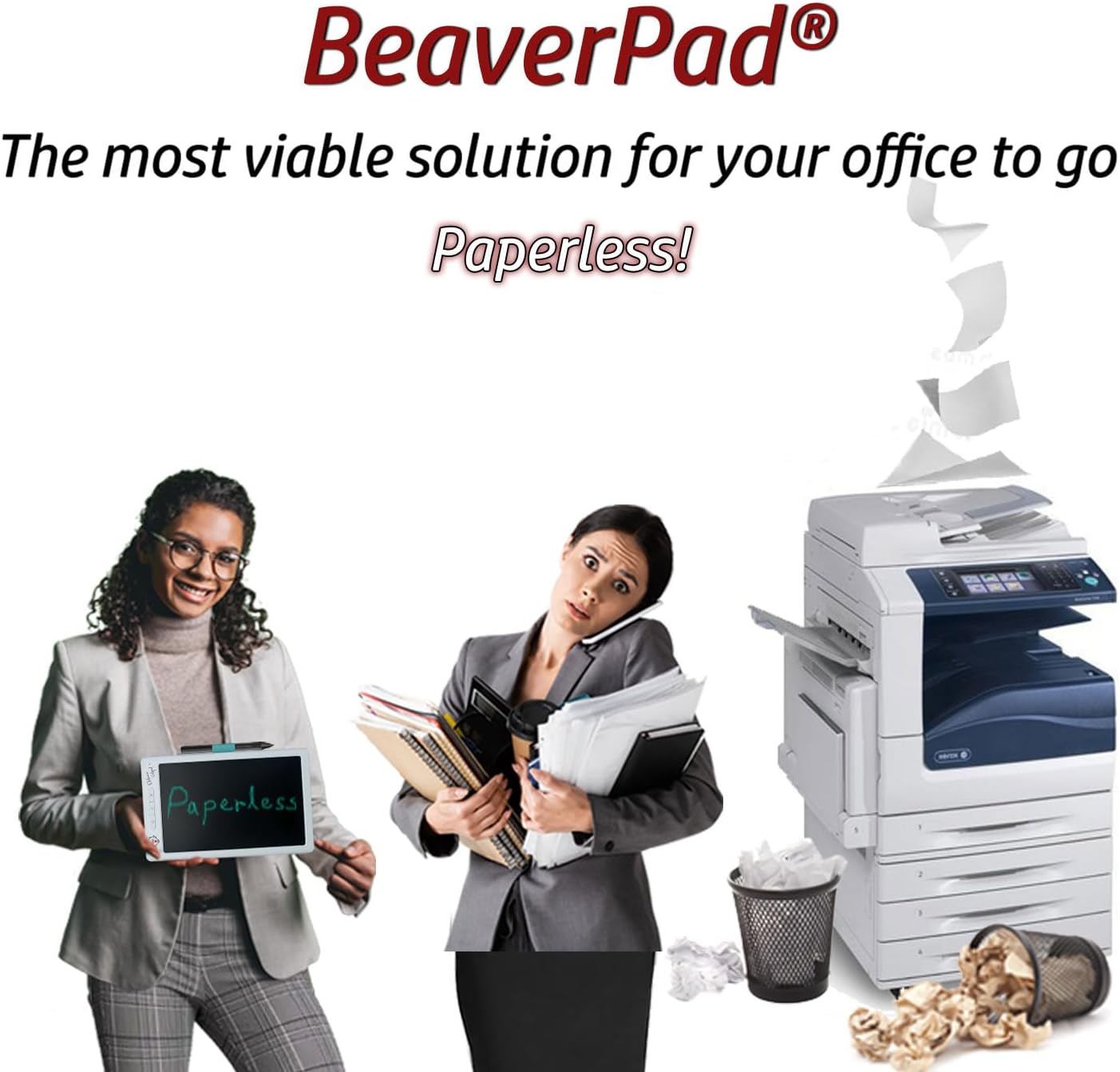 BeaverPadⓇ LCD Writing Pad/Drawing Board (Ewriter) and Graphics Tablet with Memory, Save and Bluetooth Function (White)