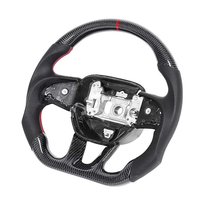 Buy TAOTT Carbon Fiber Steering Wheel Nappa Preforated Leather W/Red