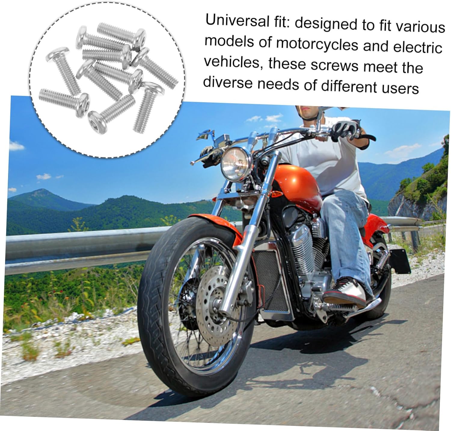 Alipis 10pcs Disk Rotor Screws for and Motorcycle Disc Brakes Easy Installation Suitable for Road and Mountain Fasteners for