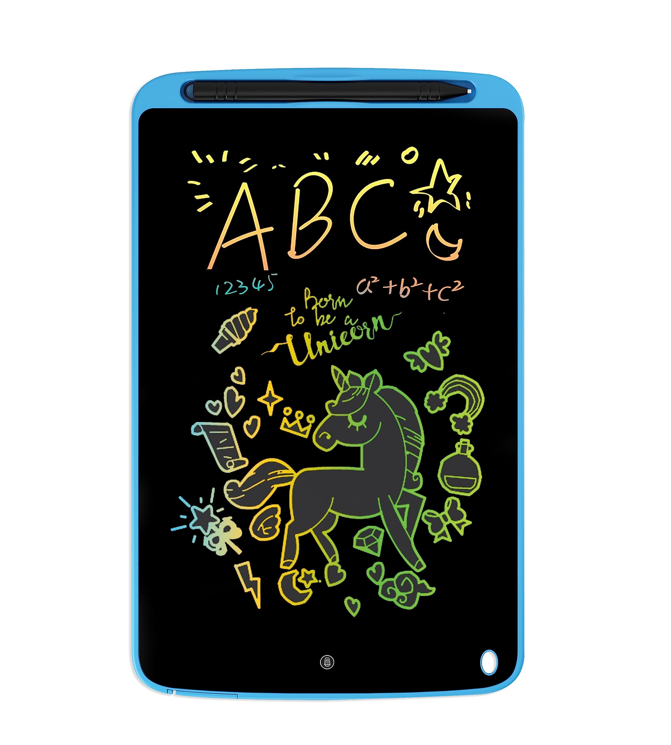 GabbaGoods LCD Writing Tablet Doodle Board,10.5 inch Colorful Drawing Pad,Electronic Drawing Tablet, Drawing Pads,Travel Gifts for Kids Ages 3 4 5 6 7 8 Year Old Girls Boys (Blue)