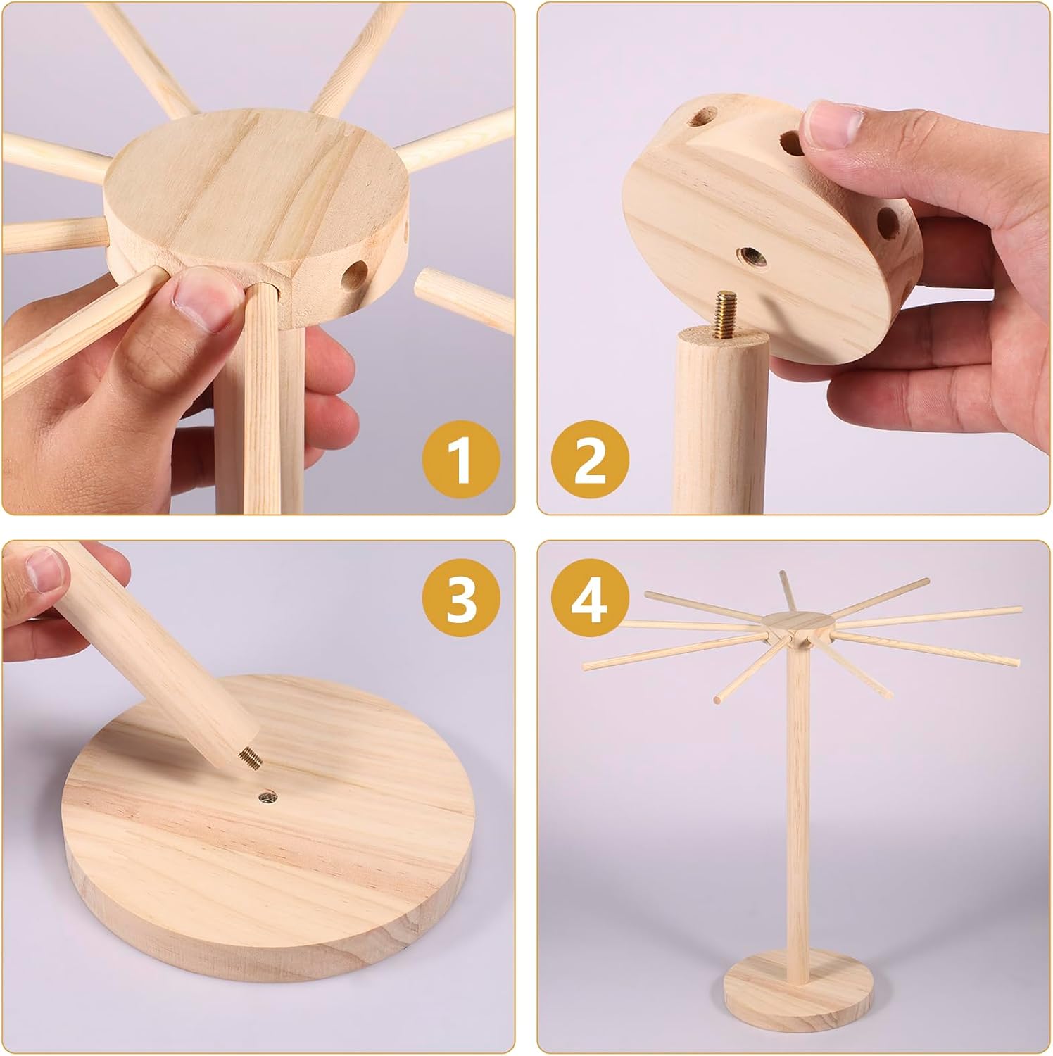 Pasta Drying Rack, Homemade Fresh Noodle Hanger Spaghetti Stand Dryer, Wooden Pasta Drying Rack with 9 Bar Handles, Easy Installation Pasta Stand Dryer Easy Storage and Quick Set-Up