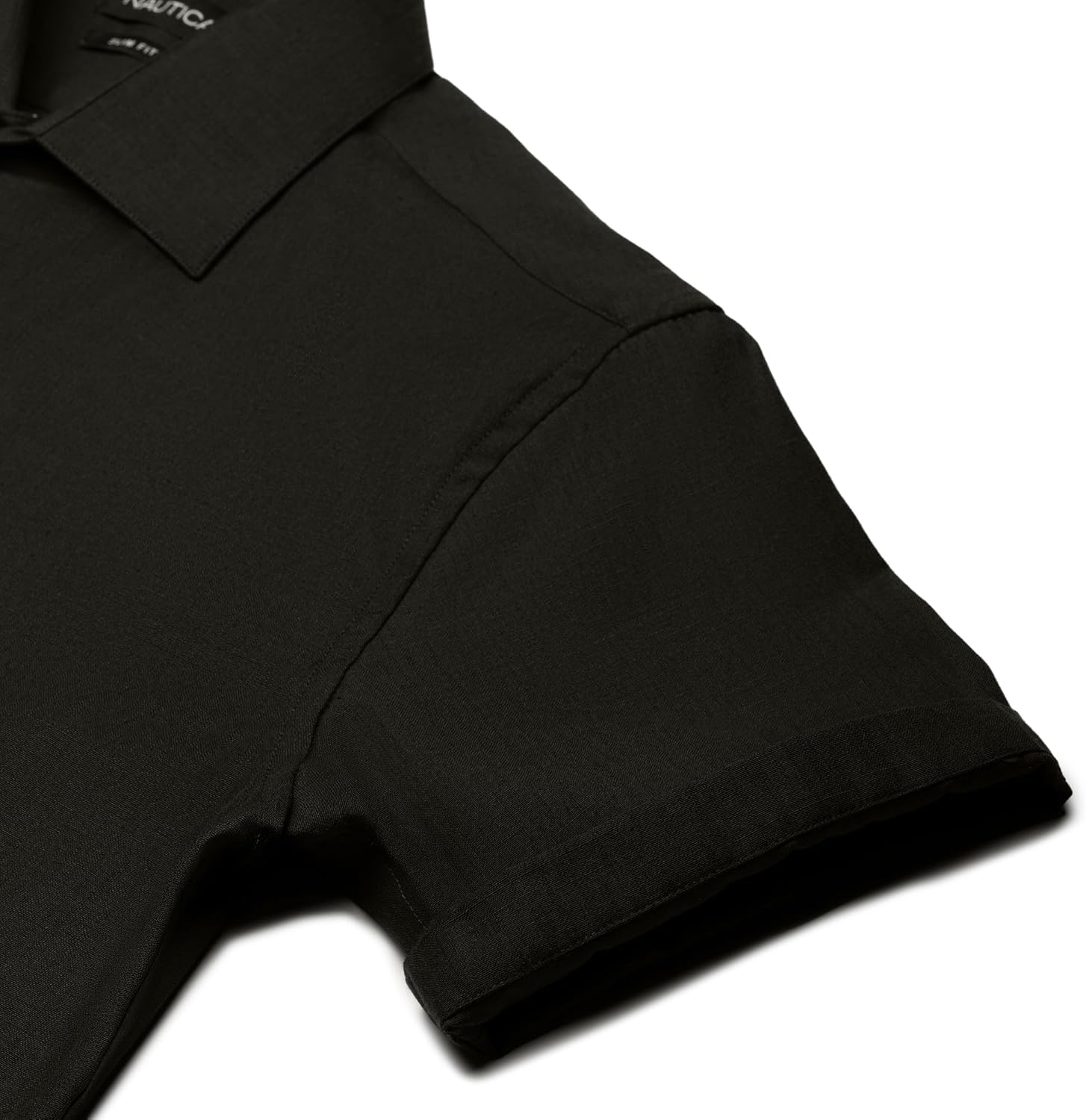 Nautica Slim Fit Short Sleeve Cotton Linen Touch Shirts for Men Wrinkle Resistant Lightweight Summer Shirt - Image 4