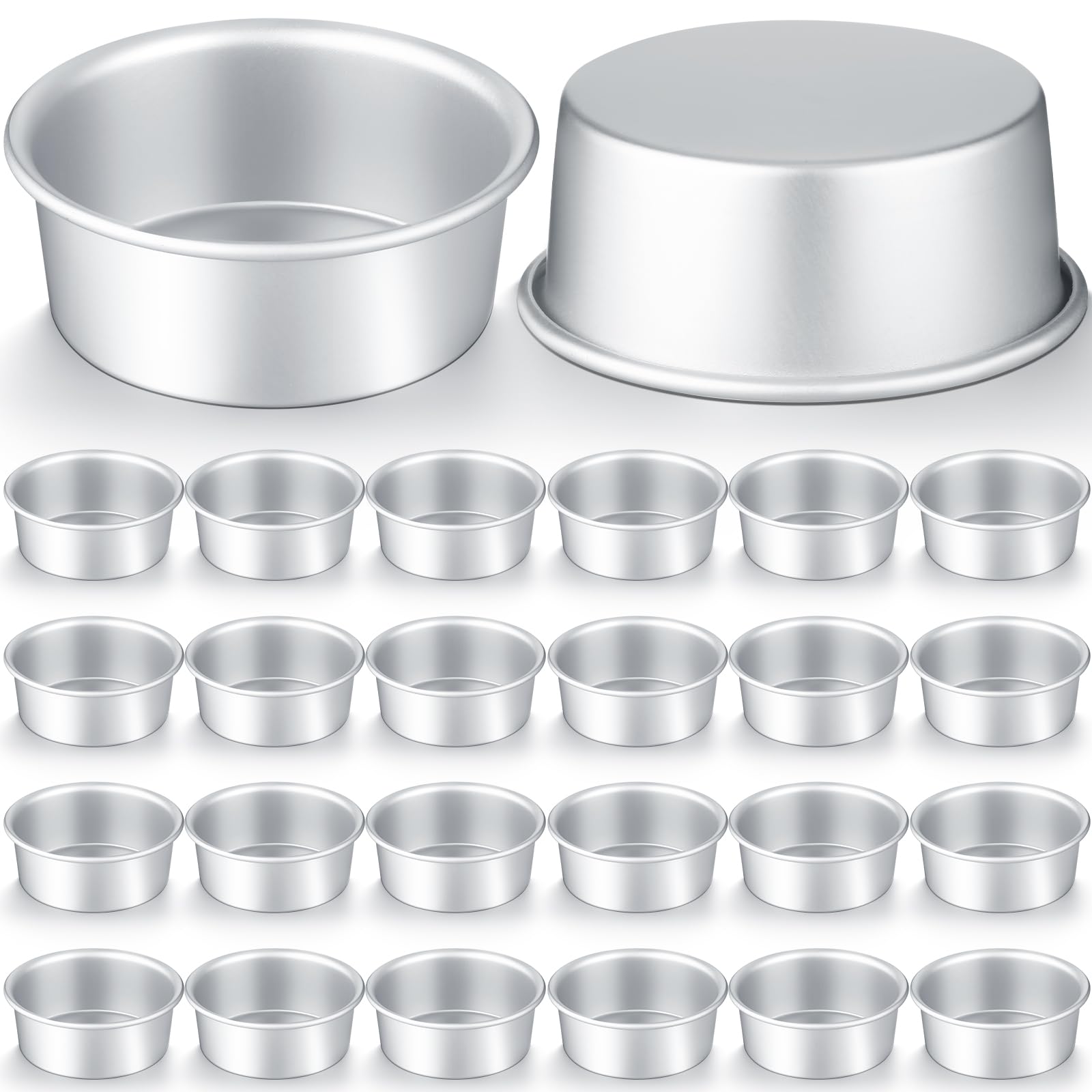 Domensi 24 Pack Small 4 Inch Cake Pan