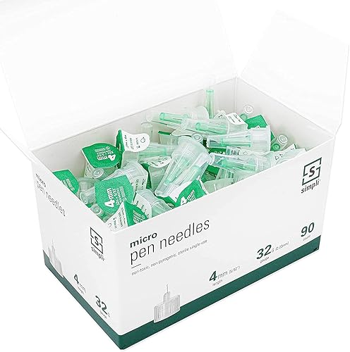 Miniatura 2 de SIMPLI Agujas para bolígrafo de insulina de 0.157 in (5/32 pulgadas) x 32G Micro, 90 unidades: para inyecciones de insulina en el hogar, compatible