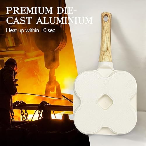 Miniatura 7 de GiPP Sartén antiadherente para huevos, sartén antiadherente de granito de 4 tazas para desayuno, sartén para panqueques con mango resistente al