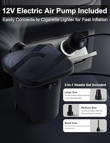 Miniatura 8 de Umbrauto Colchón de Aire SUV para Maletero Colchón de Camping para Automóvil Mejorado con Superficie Flocada y Fondo Extra Grueso, Cama para Dormir