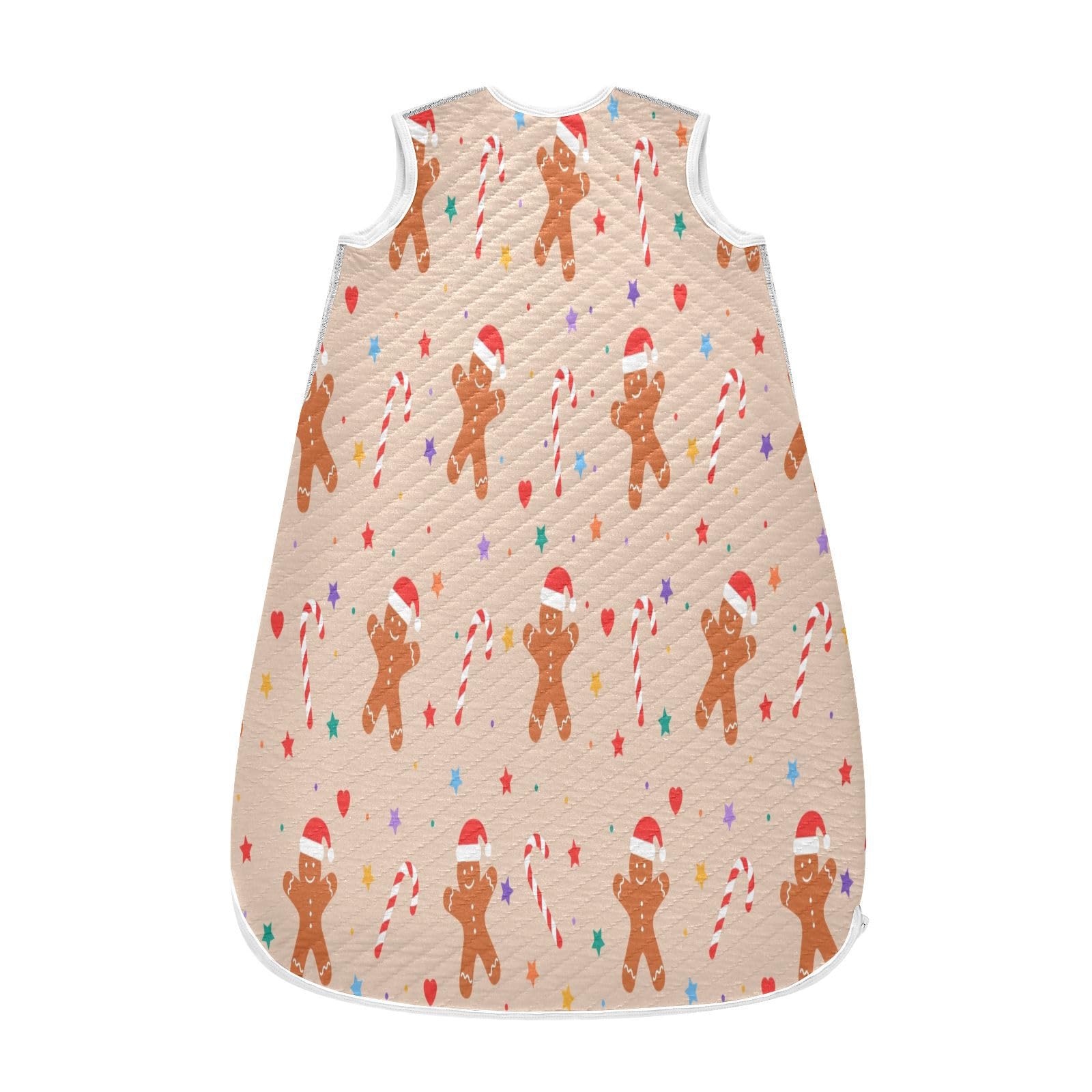 Kigai Christmas Gingerbread Baby Sleep Sack Wearable Blanket Sleeping Bag 2-Way Zipper Soft Swaddle Transition Sack
