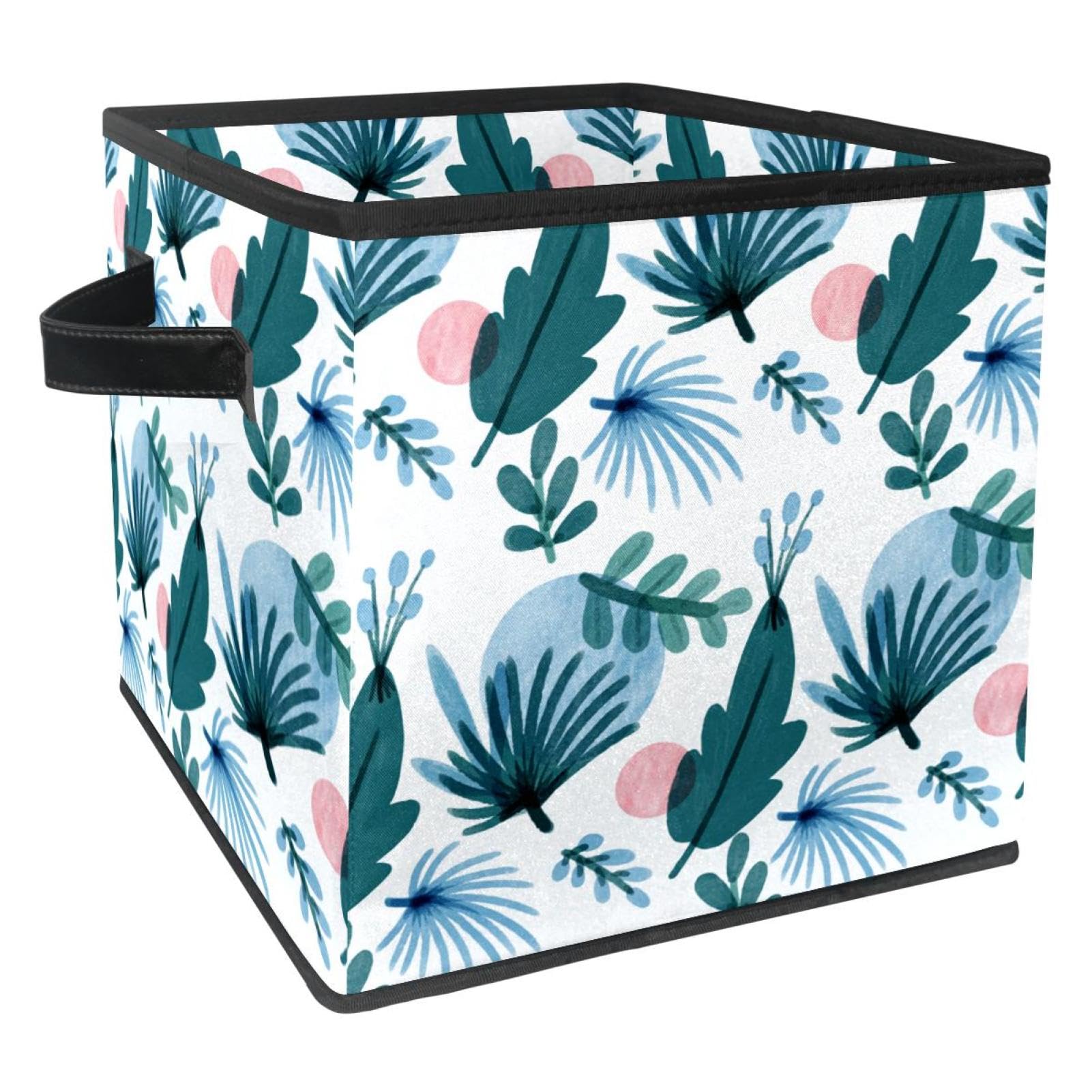 Cube de rangement en tissu pour placard et livres avec poignées solides