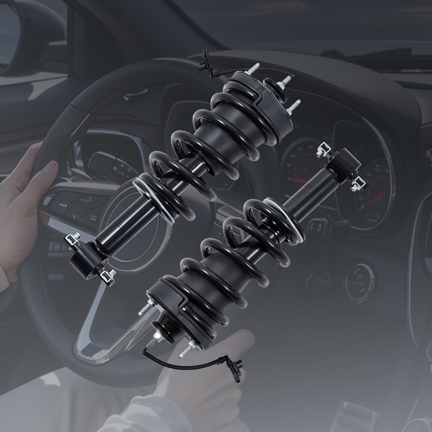 VEVOR 84176631 84977478 Front Air Shock Absorber Strut, Compatible with 2015-2019 Cadillac Escalade, Chevrolet Silverado/Suburban/Tahoe, GMC Sierra/Yukon, Replacement for 84061228 23312167 23464589