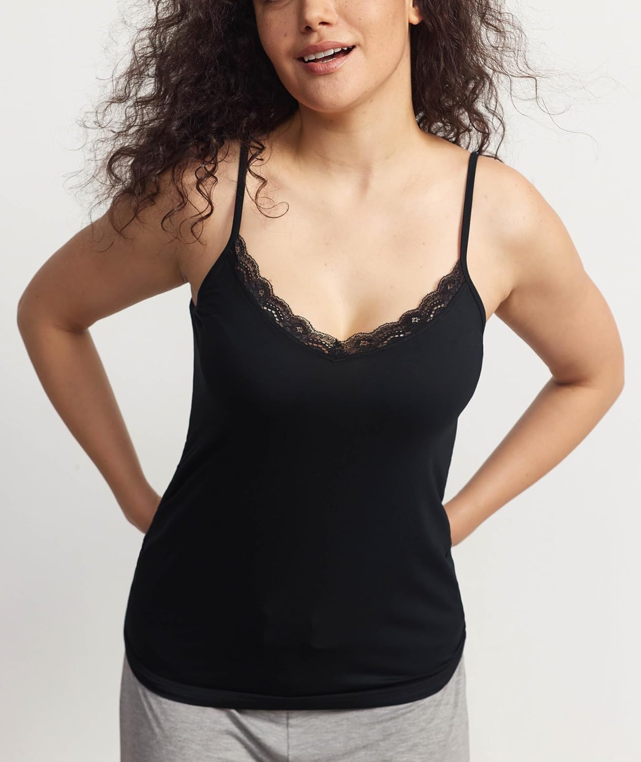 GYS Women's Camisole Bamboo Viscose Breathable Summer Cool Lightweight Spaghetti Strap Pajama Top - Image 5