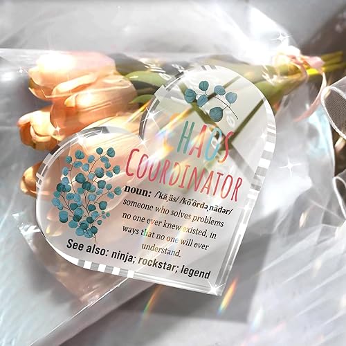 Miniatura 4 de Petitian Regalos de coordinadora del caos para mujeres, administrar compañeros de trabajo, regalo de agradecimiento de mujeres, regalo de acrílico