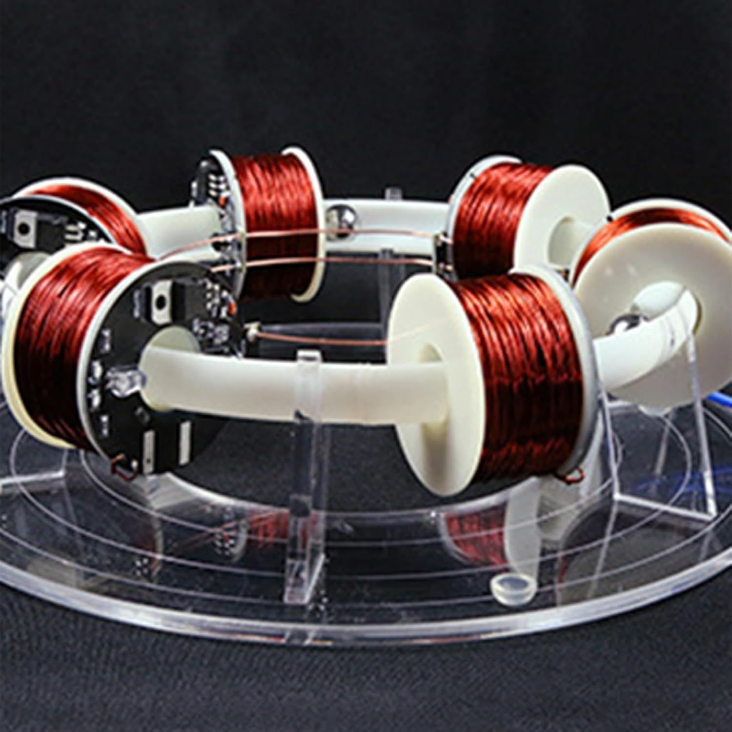 6 Coils Ring Electromagnetic Accelerator, Cyclotron Ring Accelerator, High-tech Physics Teaching Experiment Model, for Experimental Teaching, Scientific