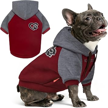 KYEESE Dog Hoodie for Small Dogs Soft Pullover Dog Sweater for Daily Wear