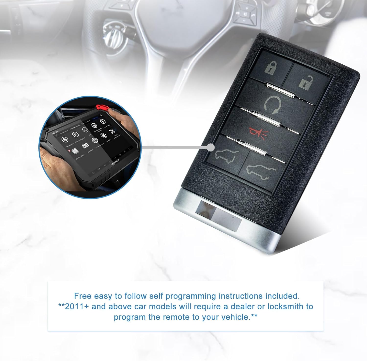 NorthAmerica リモート6 BTN カーキーフォブ キーレスコントロールエントリーリモート交換用 エスカレード ESV E