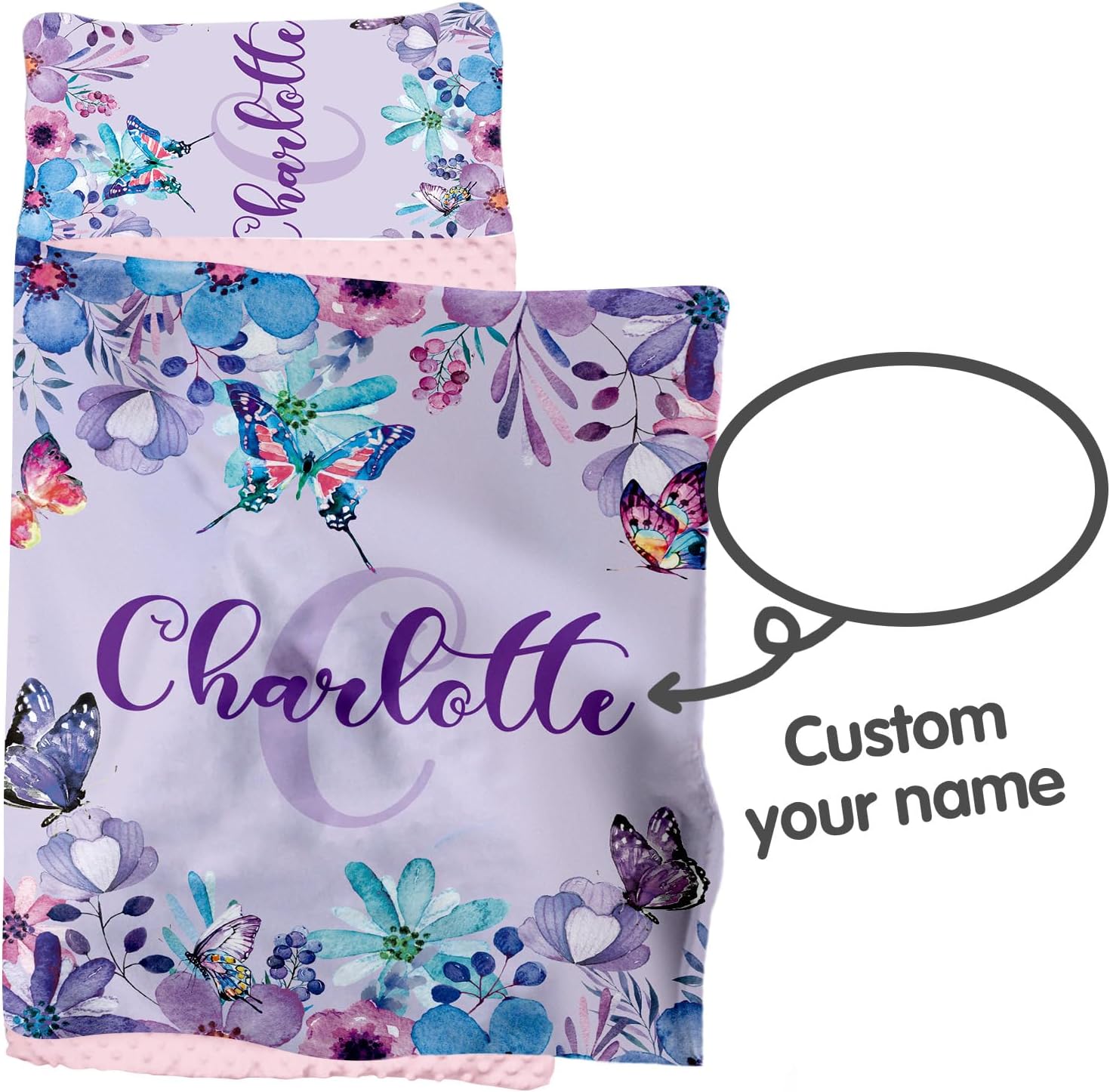 Personalized Elephant Nap Mat for Toddlers, Custom Floral Sleeping Bag with Nap Blanket, Pink Flower Theme Roll Up Mat