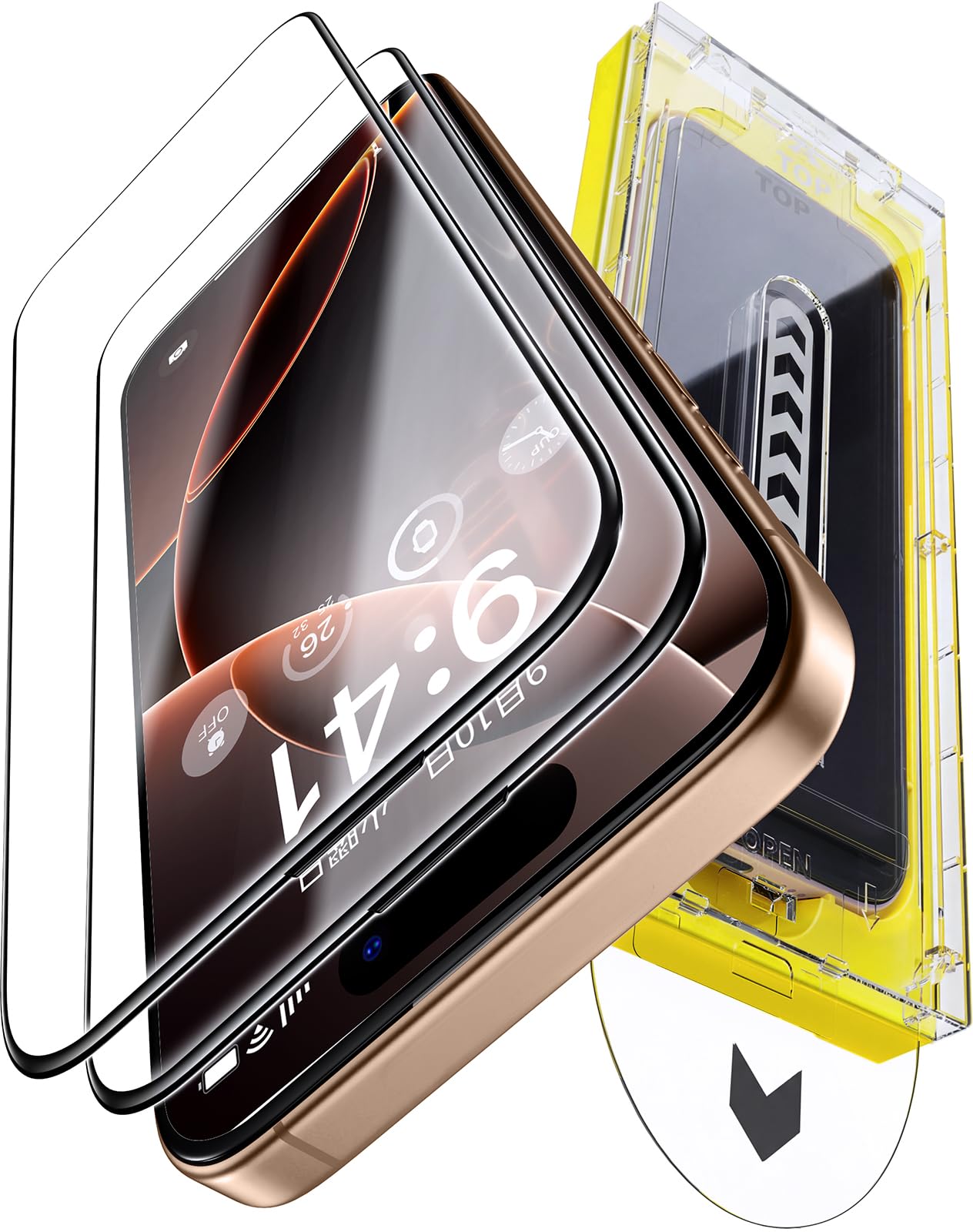 Amazon | iphone 16 pro ガラスフィルム 用 【10H+硬度 航空宇宙ガラス