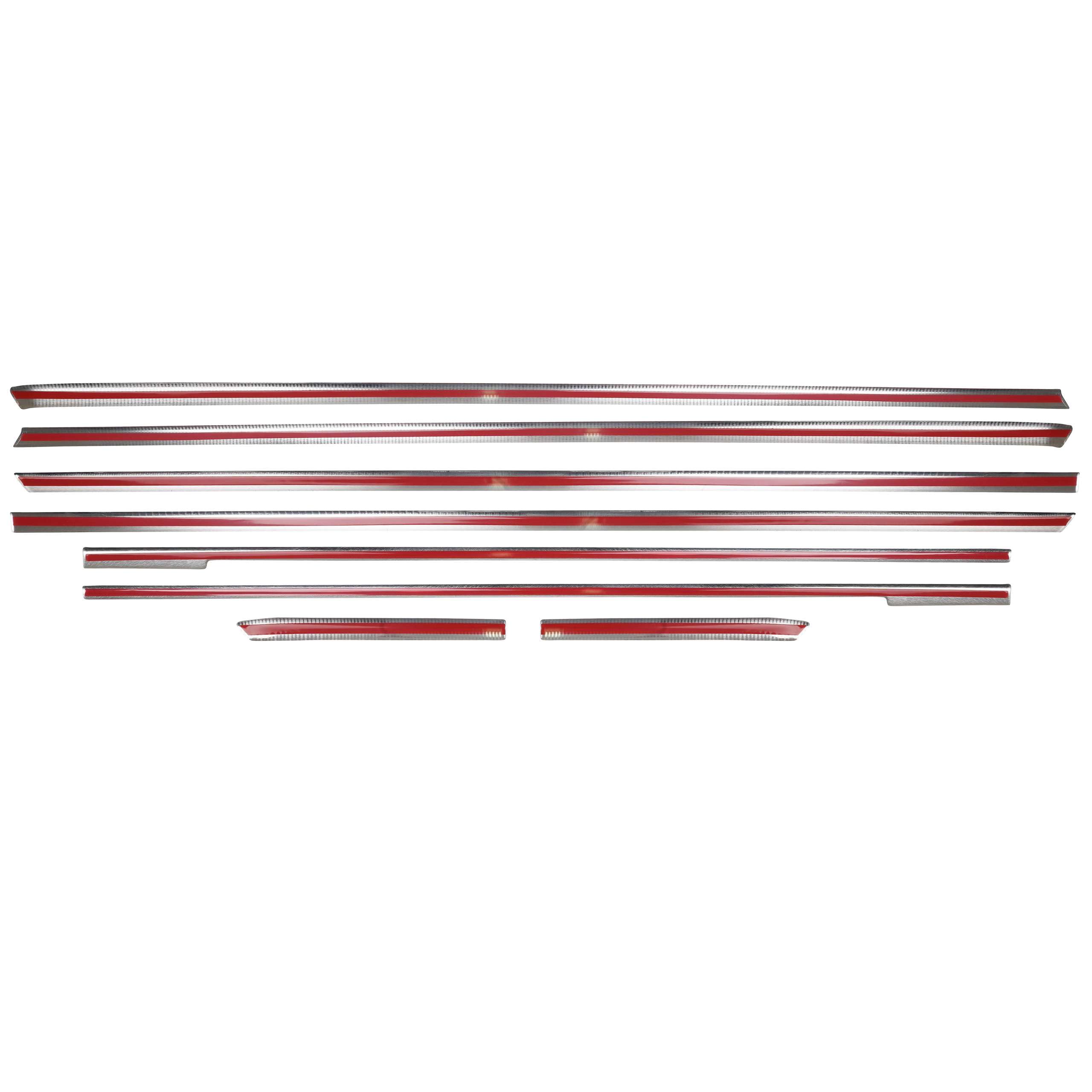 INLY 8 Piezas junquillos de Acero Inoxidable Cromado Sustitución de los antepechos de Las Ventanas Compatible con Clase V Vito W447 (2014-2024)
