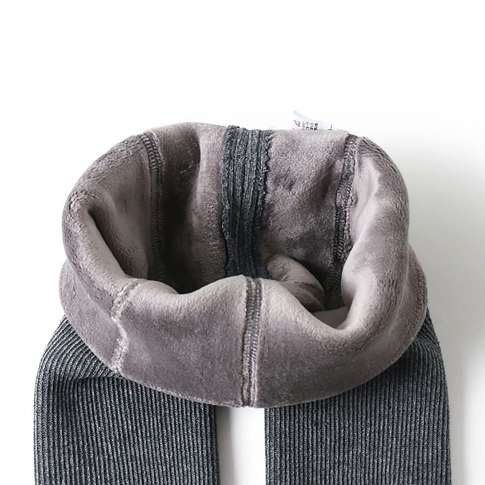 Yeahdor Baby Boys Girls Winter Warm Fleece Lined Pants Thicken Fleece Warmth Leggings Footless Tights Dark Gray 2-3 Years