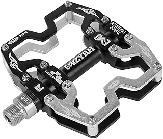 MZYRH MZYRH Mountain Bike Pedals,3 Bearings Bicycle Pedals,Aluminum 9/16" MTB Pedals Bicycle Flat Pedals for Road Mountain BMX MTB Bike