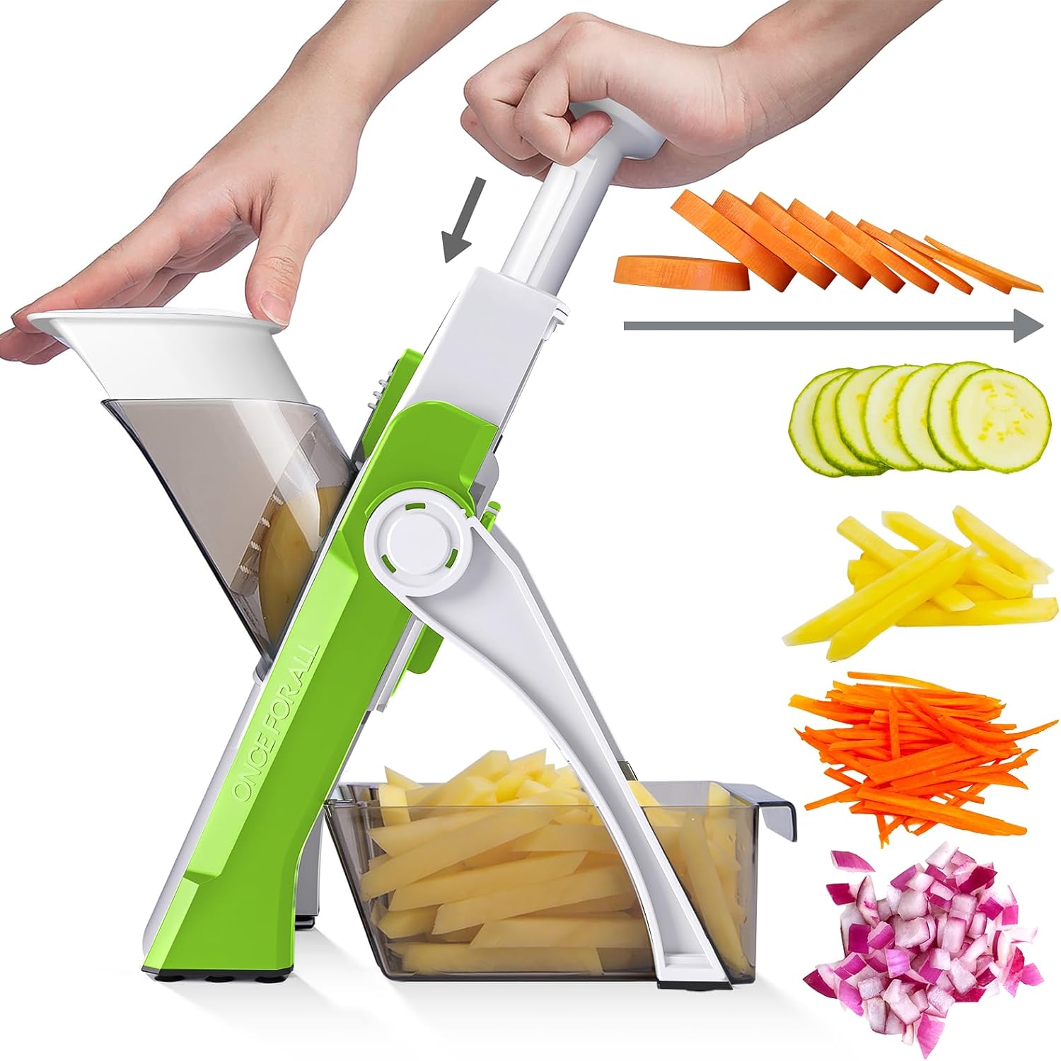 Safe Mandoline Slicer and Vegetable Chopper