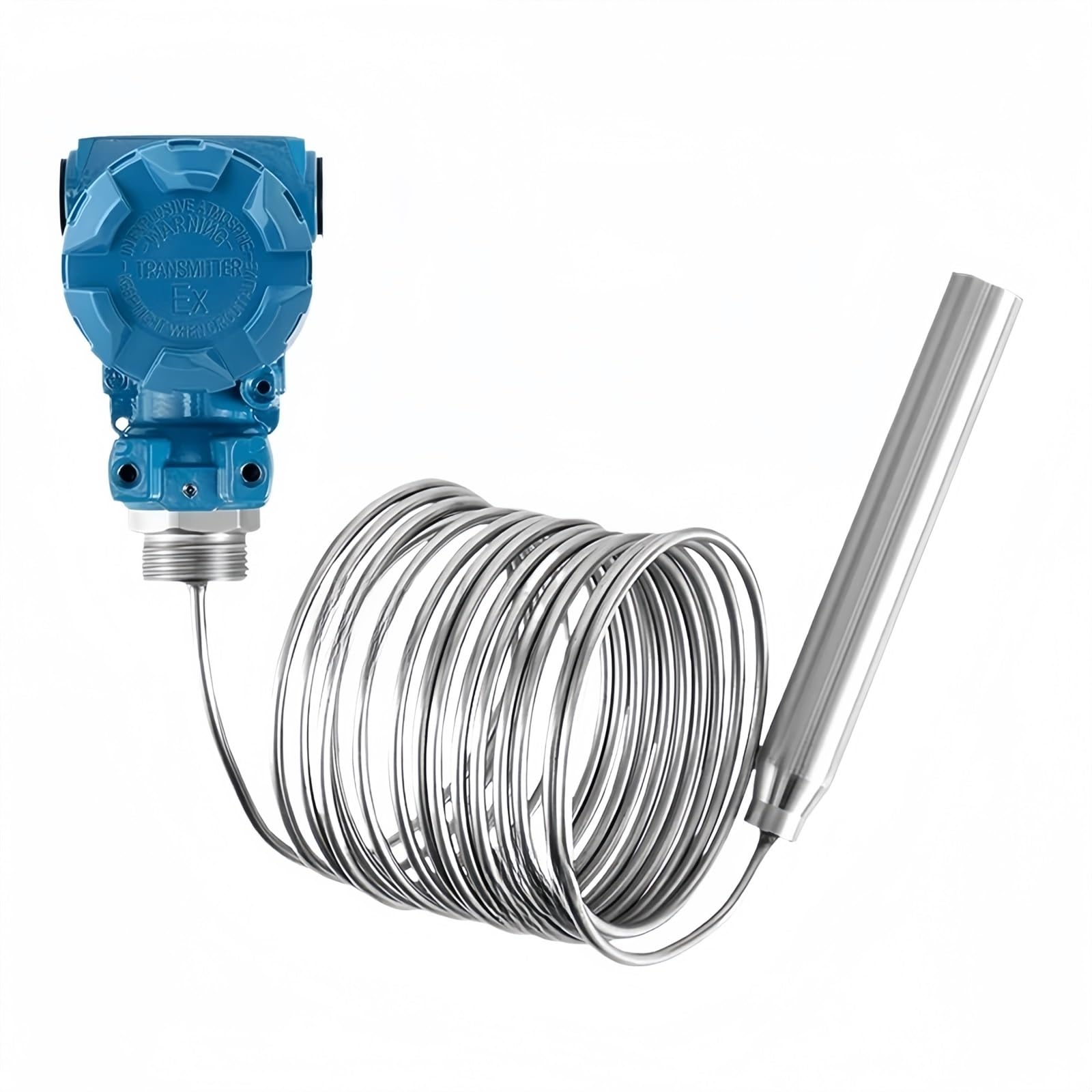 RWRAPS High Temperature Level Controller RS485 Liquid Level Transmitter SS304 Oil Level Gauge Sensor(Size:1m Range 1m Cable)