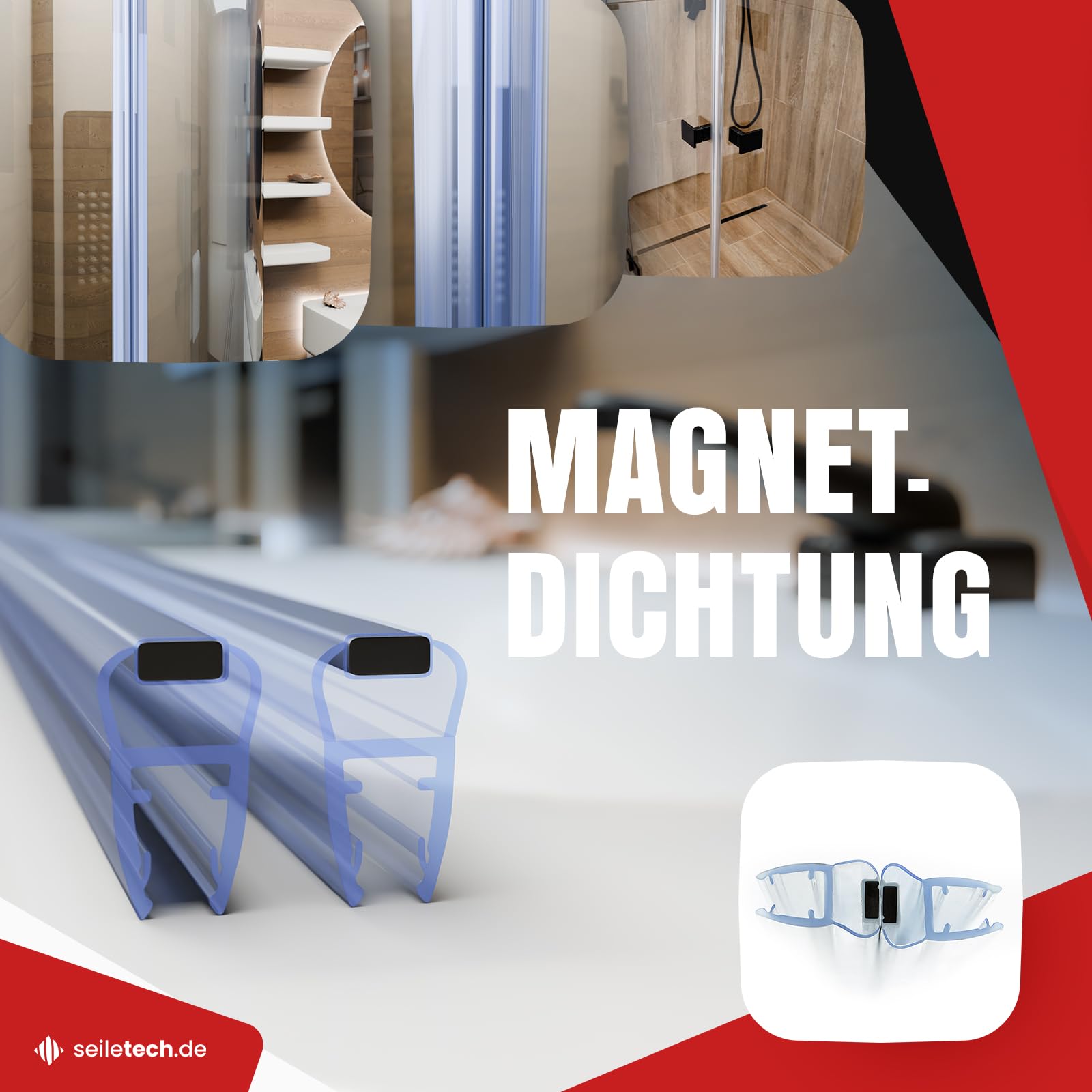 Magneet afdek strip 2meter zwart Online Kopen