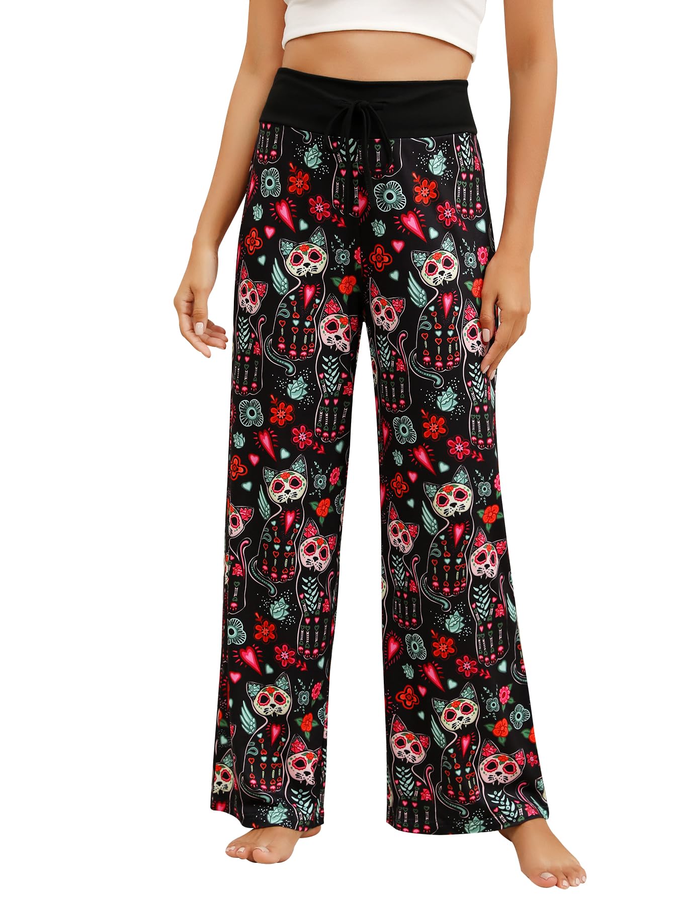 Womens Halloween Pajamas Pants Ladies Pumpkins Ghost Pajama Cute Soft Long Bottoms Women Pjs Pj Jammies