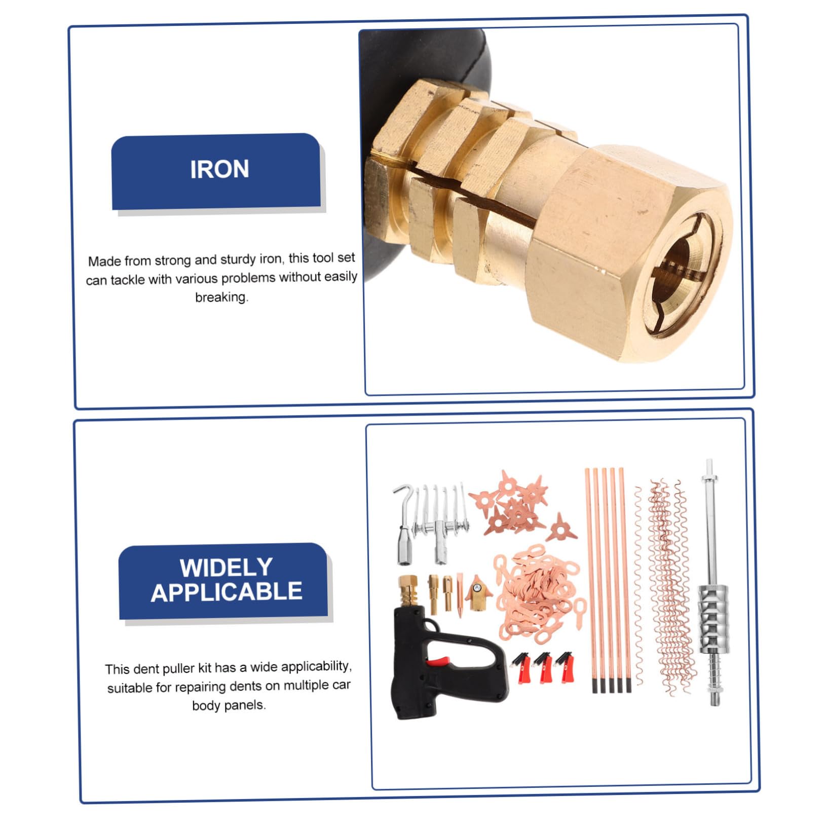 PartyKindom Kit Extractor de Abolladuras para Carrocería de Coche 86 Piezas Hierro Resistente Bricolaje Reparación Automotriz Profesional Extracción de Golpes y Pinchazos