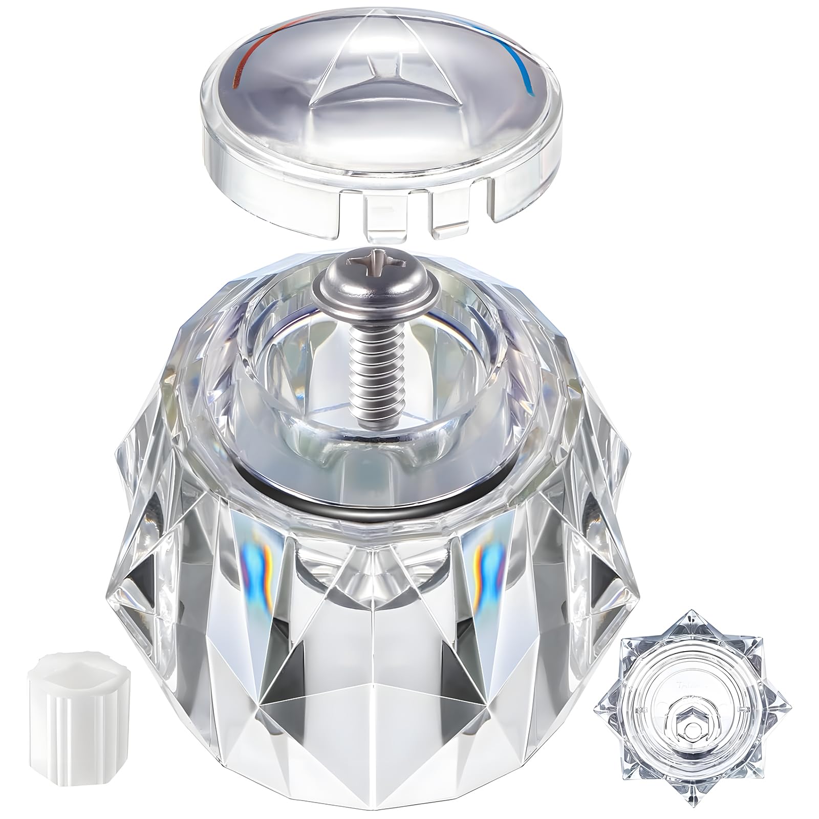 Bouton de robinet de 6,3 cm Dreyoo poignée pour mitigeur douche et baignoire
