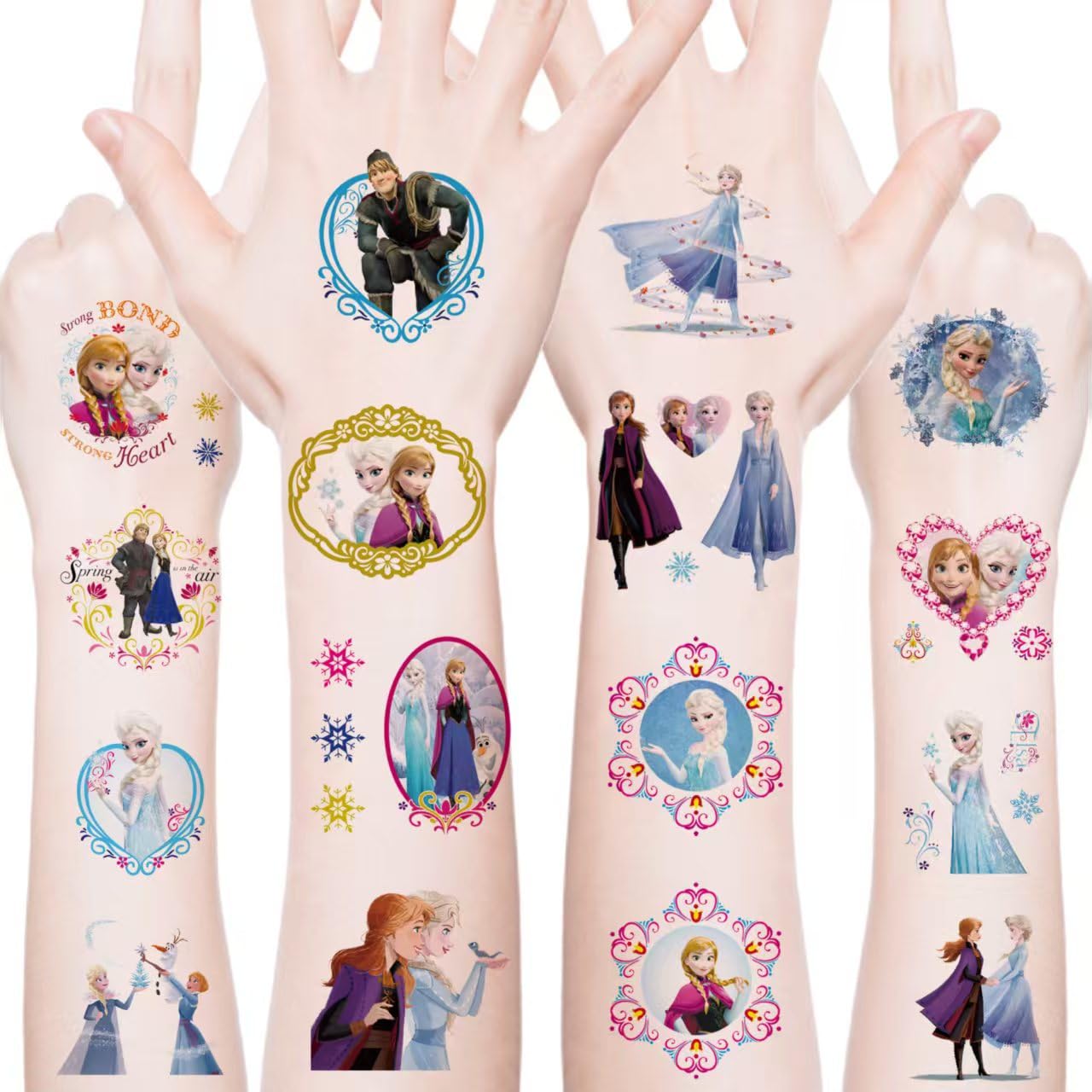 40pcs Frozen Temporary Tattoos - Cartoon Frozen Theme Birthday Party Favors Gifts, Home Activity & Class Prizes, Carnival & Christmas Rewards