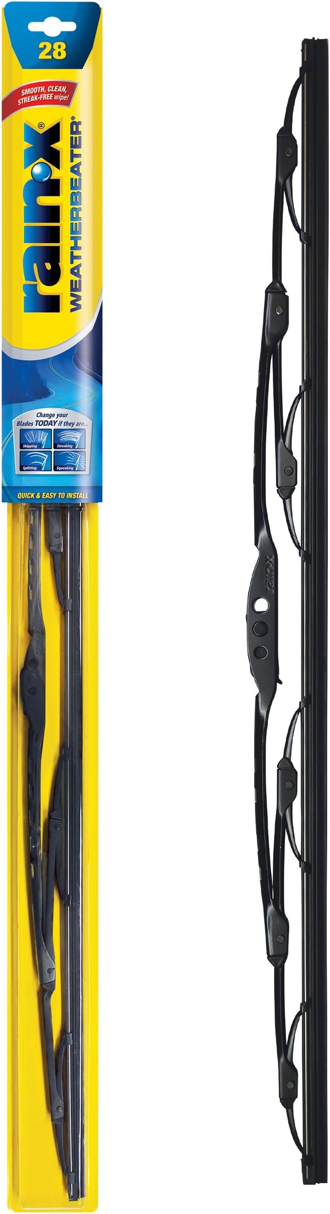 RX30228 WeatherBeater Wiper Blades, 28" Windshield Wipers (Pack Of 1), Automotive Replacement Windshield Wiper Blades That Meet Or Exceed OEM Quality And Durability Standards