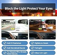 Vista 6 de Extensor de visera solar – Bloqueador solar para coche – Extensor de visera de coche antirreflejo no polarizado – Extensión de visera de coche