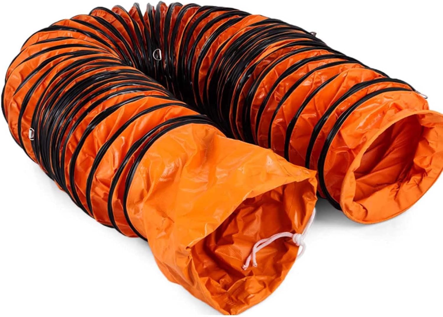 Ducting Hose 16.5 Ft/5m Flexible Duct Hosing Withwith Adjustable Rope and D-Ring, Ducting Inner Diameter 150-600mm for Utility Blower Exhaust Fan,450mm×5m