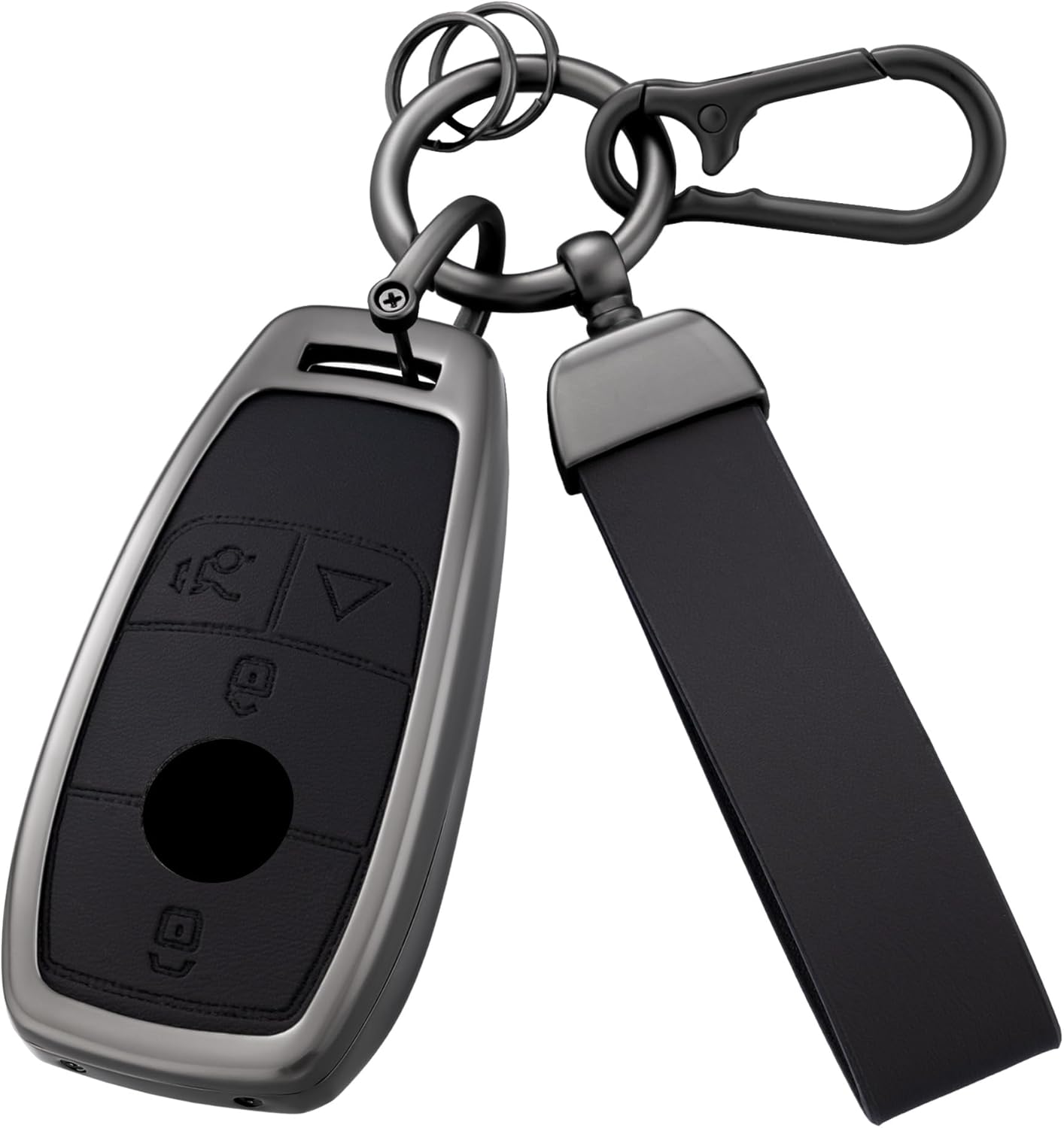 Key Fob Cover with Heavy-duty Keychain for Benz A-Class C-Class G-Class E-Class S-Class