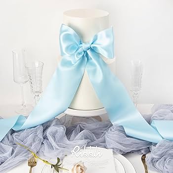 Amazon.com: Ribbli Light Blue Satin Ribbon 4 Inch Wide Baby Amazon.com: Ribbli Light Blue Satin Ribbon 4 Inch Wide Baby