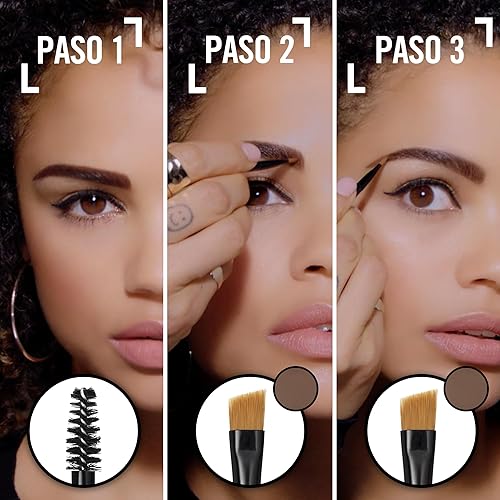 Miniatura 4 de Rimmel Brow This Way Sculpting Kit, Dark Brown, Powder 0.04 oz., Wax 0.03 oz., Brow Sculpting & Styling Kit with Eyebrow Wax & Setting Powder Marrón