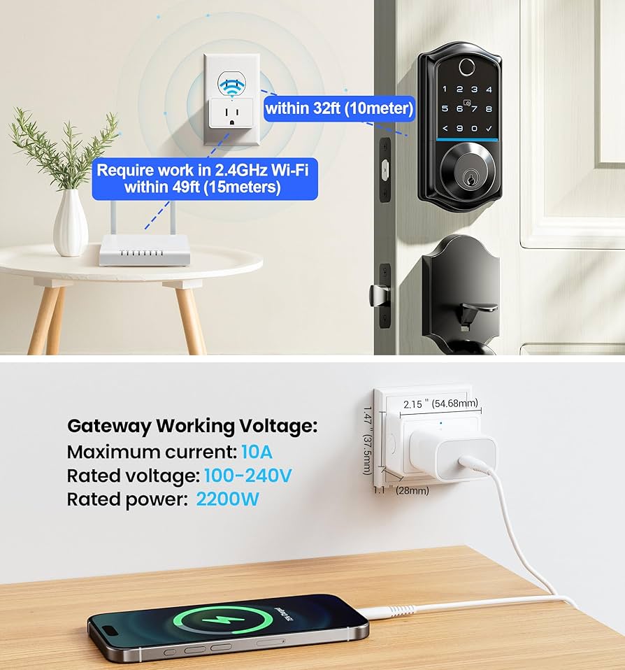 Veise G1 Gateway Compatible with KK Home APP, Smart Door