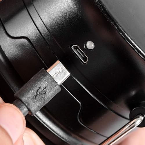 Miniatura 7 de WONDERER Paquete de 2 linternas LED recargables, linterna de camping 4 en 1 con cable USB y funciona con pilas, linterna plegable portátil con base