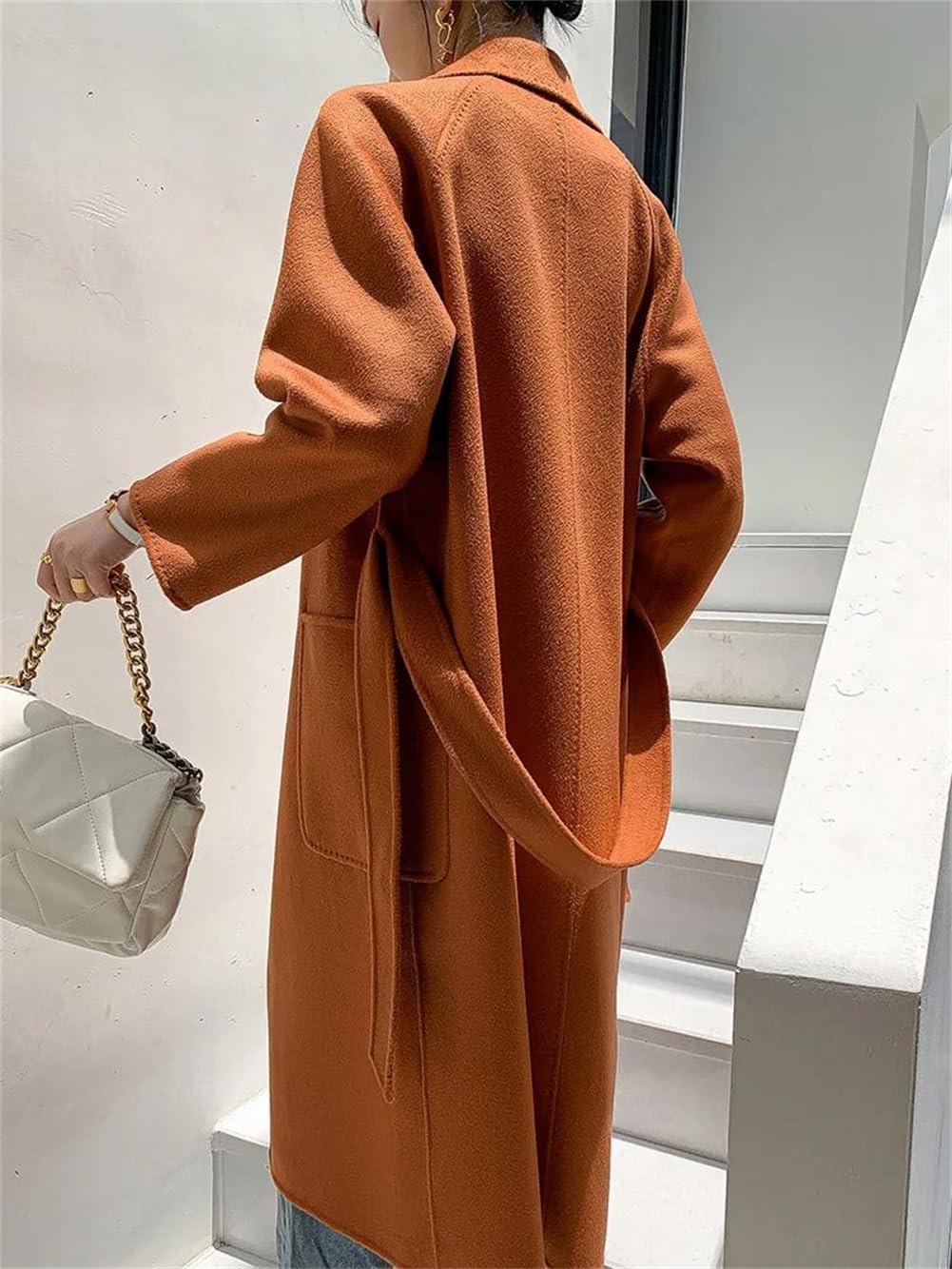 レディース ウォーター リップル ロング オーバー コート ウール 100% リバーシブル 裏地なし オーバーサイズ ピーコート ト  【バーゲン価格】スーパーウール ダッフルコート ウール100％ ロングコート アウター レディース 大きいサイズ 50代 40代 30代 ミセス 秋冬  ...