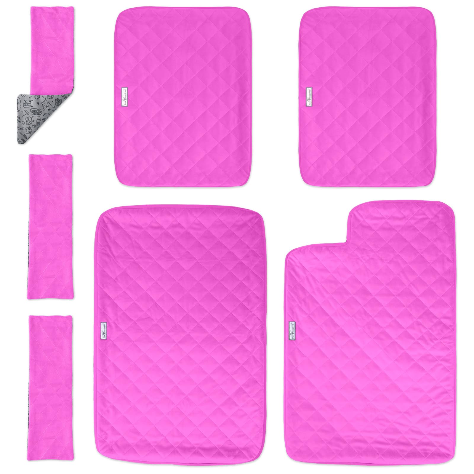 Paw Inspired Fitted Fleece Liners for Ferret Nation, Critter Nation Cage for Ferrets, Rats, Chinchillas, Hedgehogs & Other Small Animals (Pink, Double Unit Combo) โ image 1