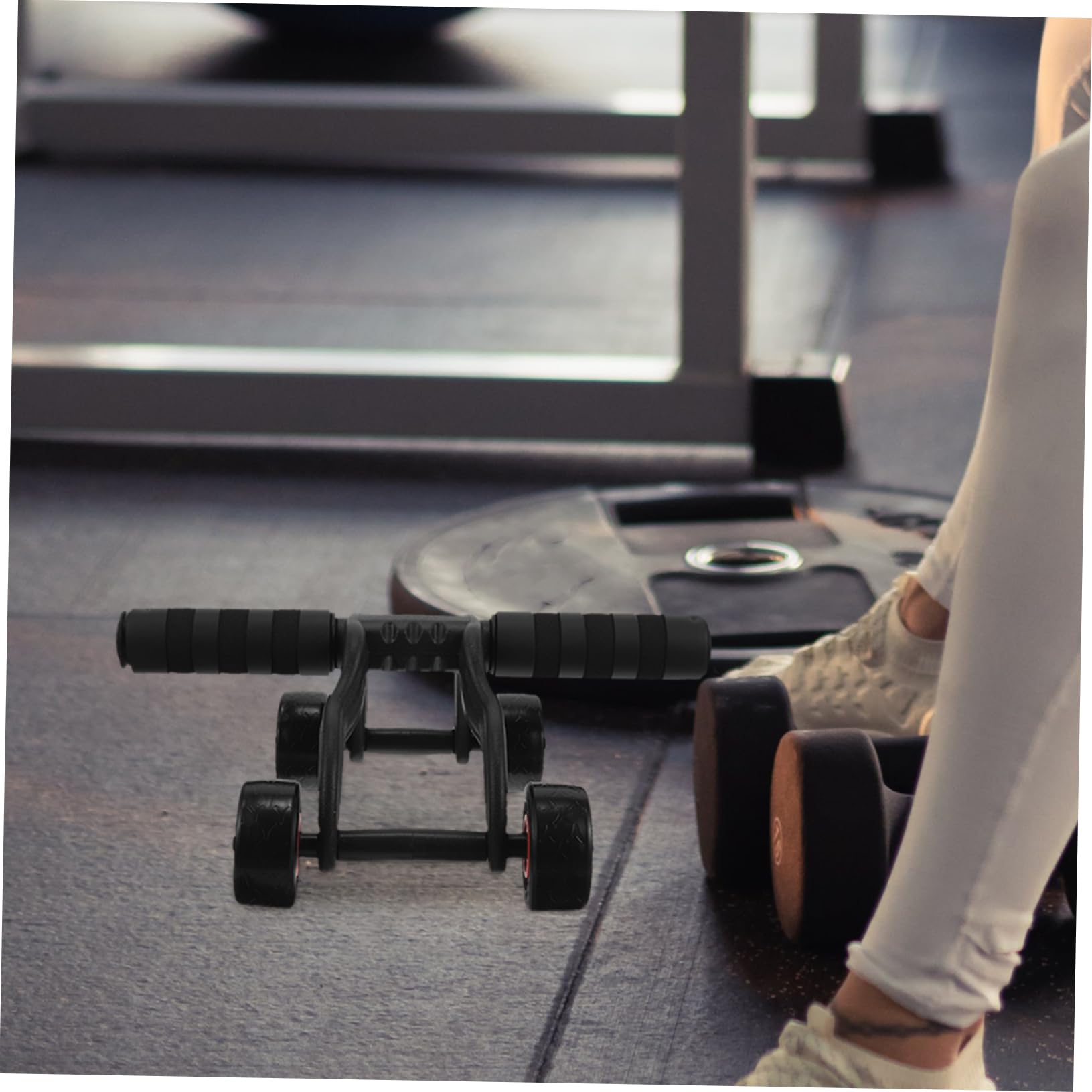 TOYANDONA Ruota Addominali Fitness con Antiscivolo in per Allenamento Addominali e Gambe Attrezzo Palestra Casa per Principianti Portata